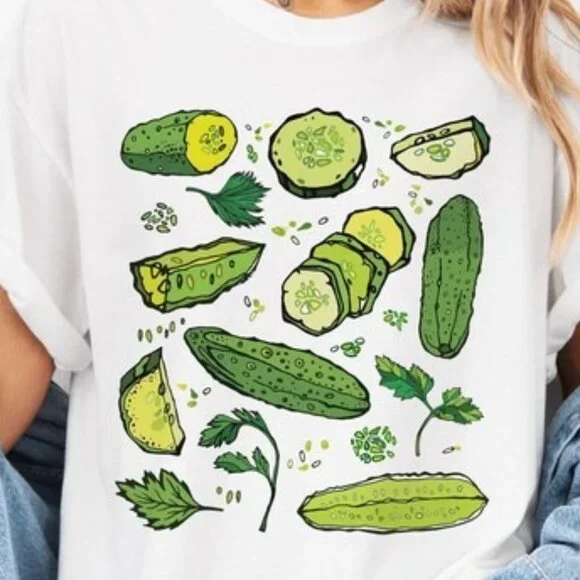 Pickles Shirt Pickle Shirt Dill Pickle Cottage Core Clothes - Picture 2 of 3